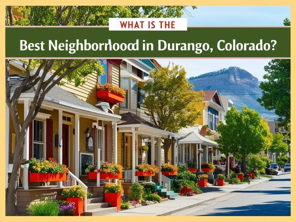 Durango, Colorado neighborhood with beautiful homes and mountain views