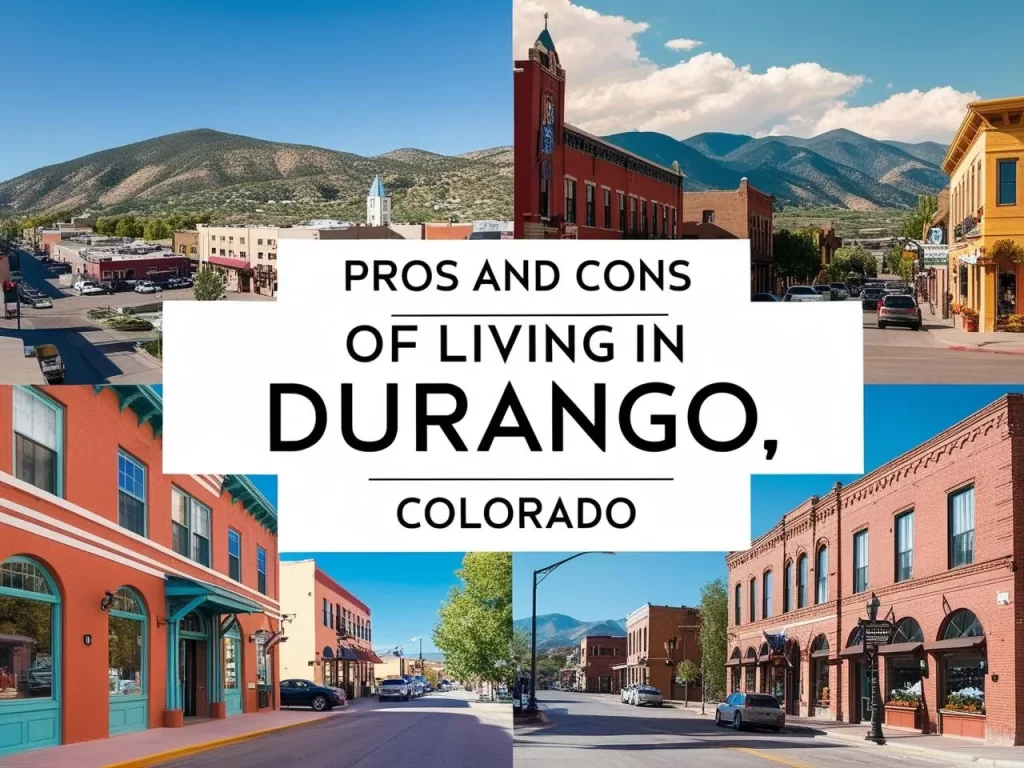 Durango, Colorado: Cityscape with mountains in the background